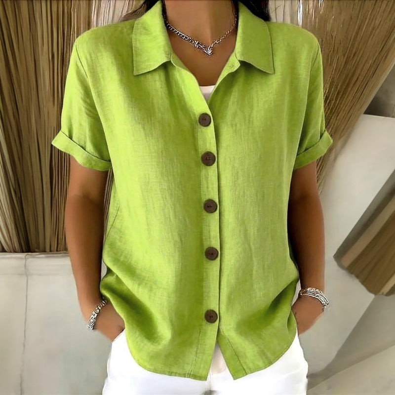 Camicia casual abbottonata tinta unita