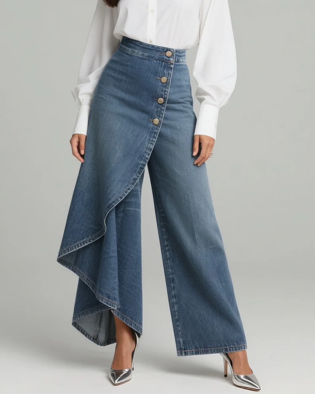 Audrey™ | Pantaloni in denim con fiocco