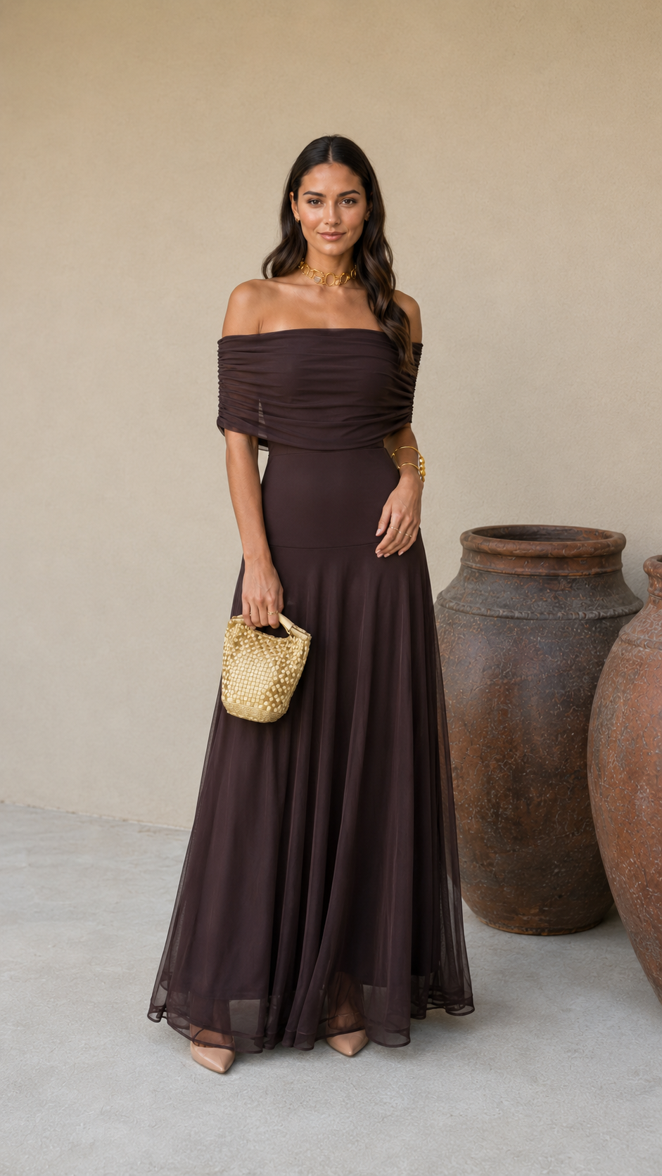Vestito Toledo in marrone