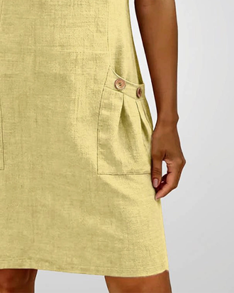 Van Elst Mode® | Vestido de algodón con bolsillo de cremallera