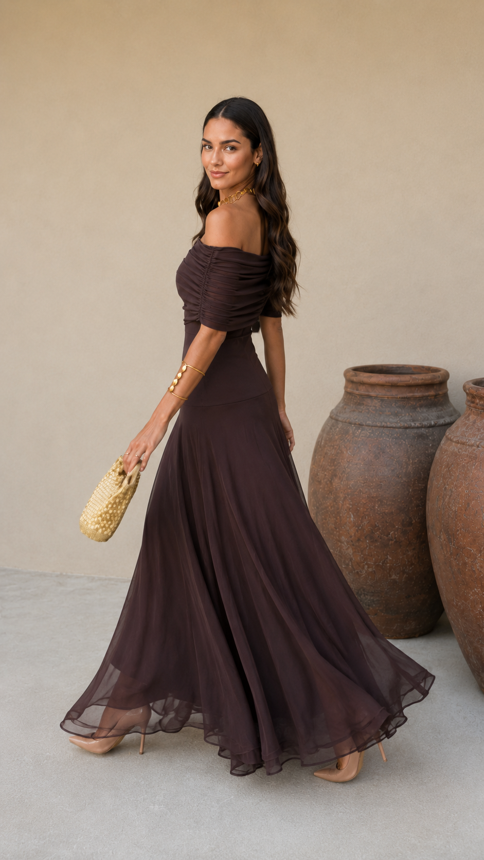 Vestito Toledo in marrone