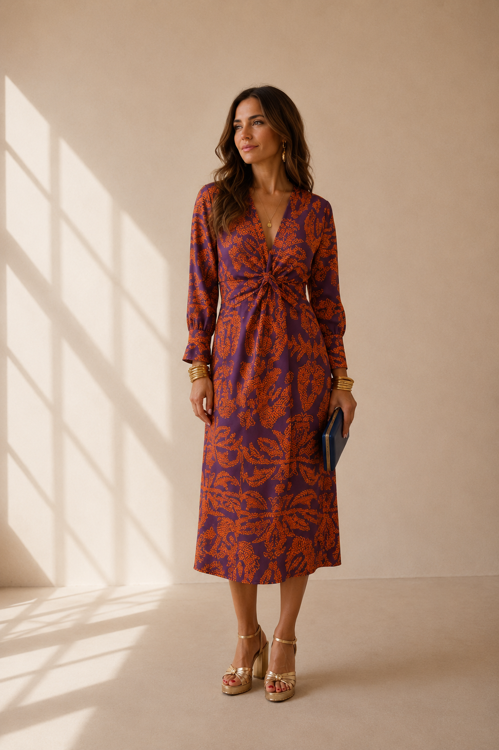 Silvia™ | Abito midi stampato