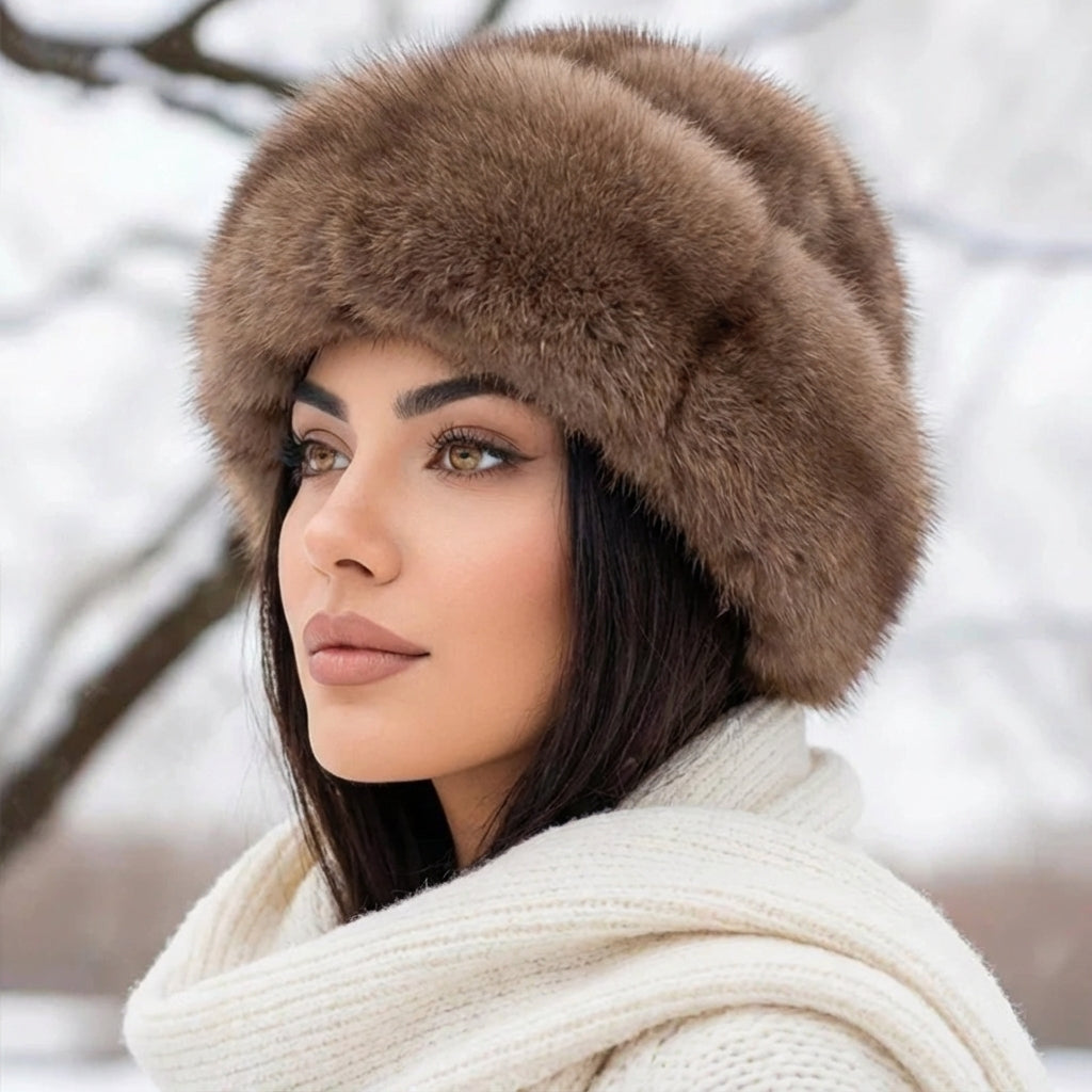 Nivara - Cappello Elegante Realizzato Con Pelliccia Di Visone Naturale