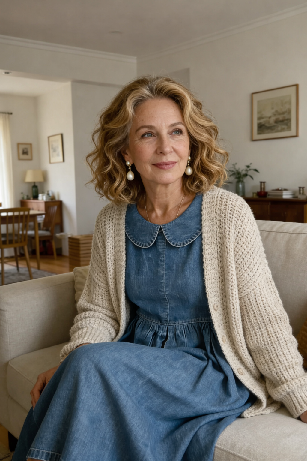 Clara™ | Abito in denim con colletto alla Peter Pan
