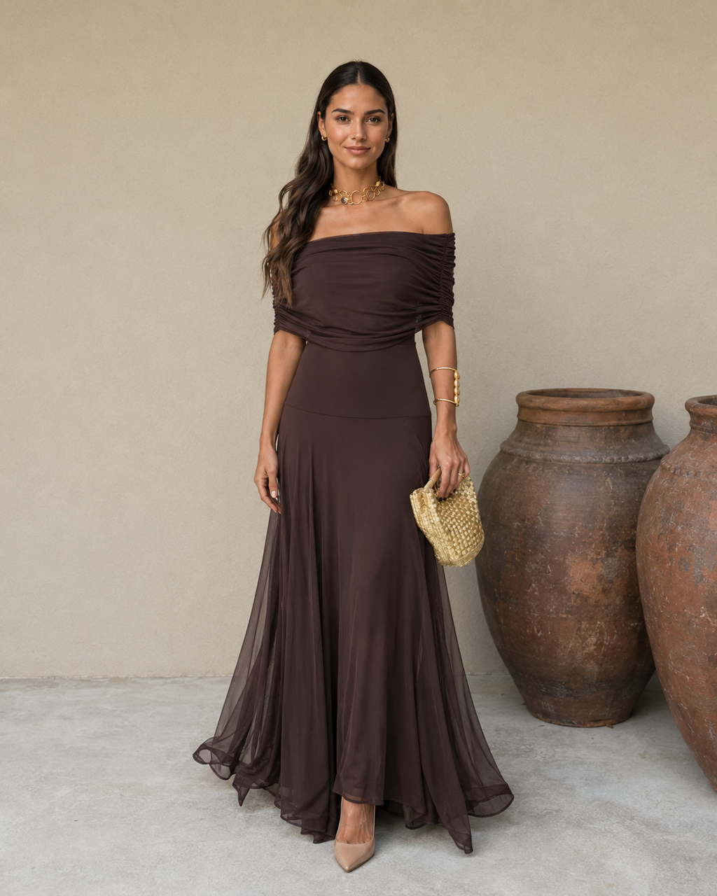 Vestito Toledo in marrone