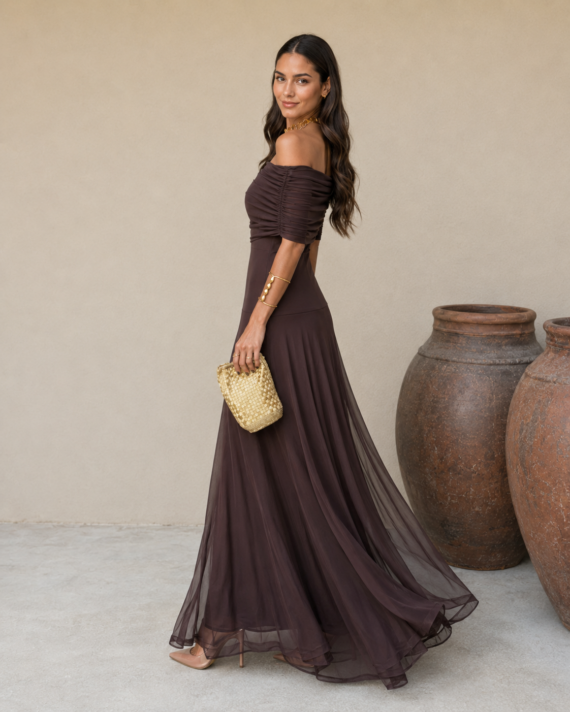 Vestito Toledo in marrone