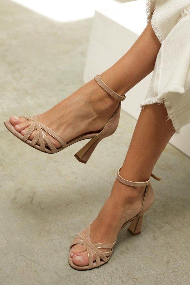 VICTORIA™ ZAPATOS DE TACÓN SLIM PATCHWORK PUNTA FINA