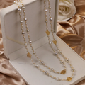 Elegante collana d'oro con perla