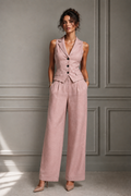CAROLINA | Completo da donna due pezzi con scollo a V e bottoni