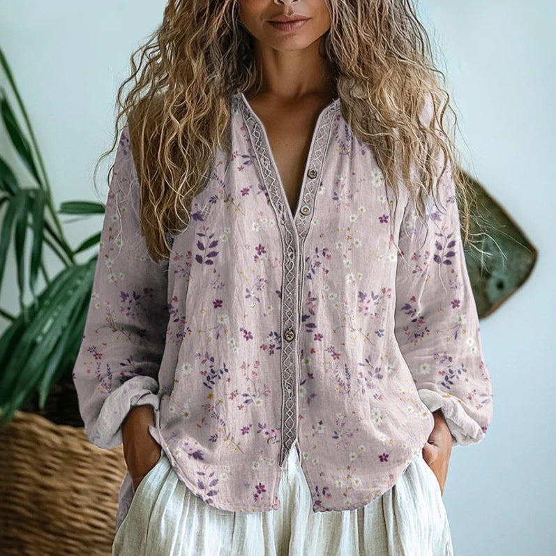 Brianna | Camicia elegante con stampa floreale vintage