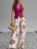 Lila™ | Conjunto con Pantalón Estampado Floral