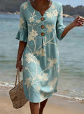 Abito casual da donna con stampa floreale.