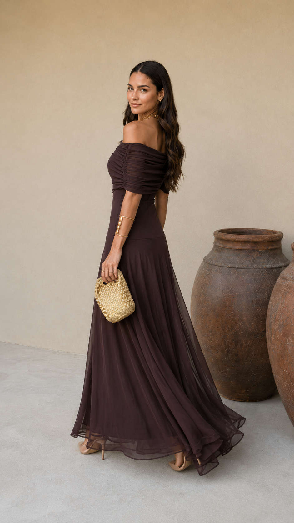 Vestito Toledo in marrone