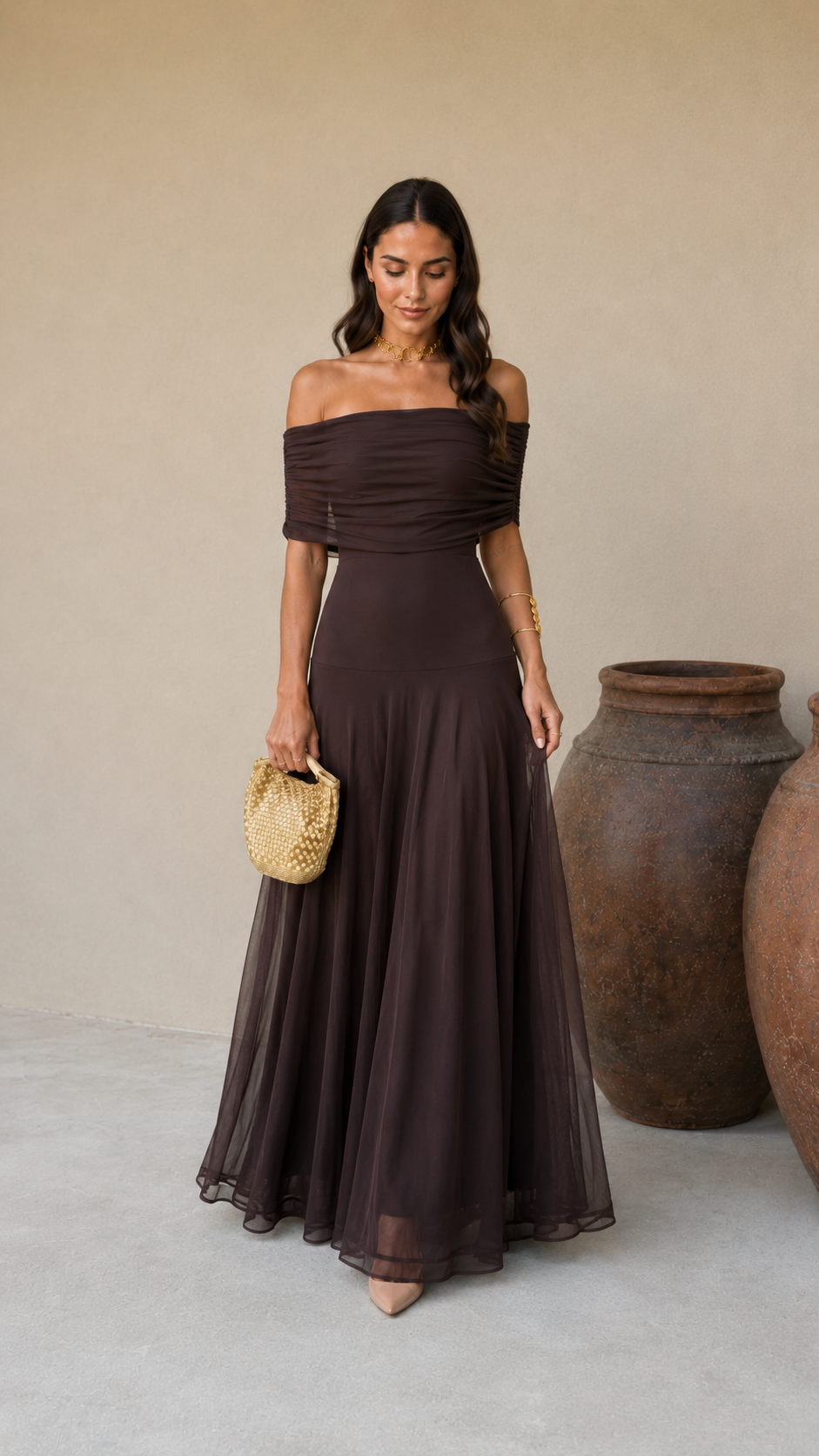Vestito Toledo in marrone