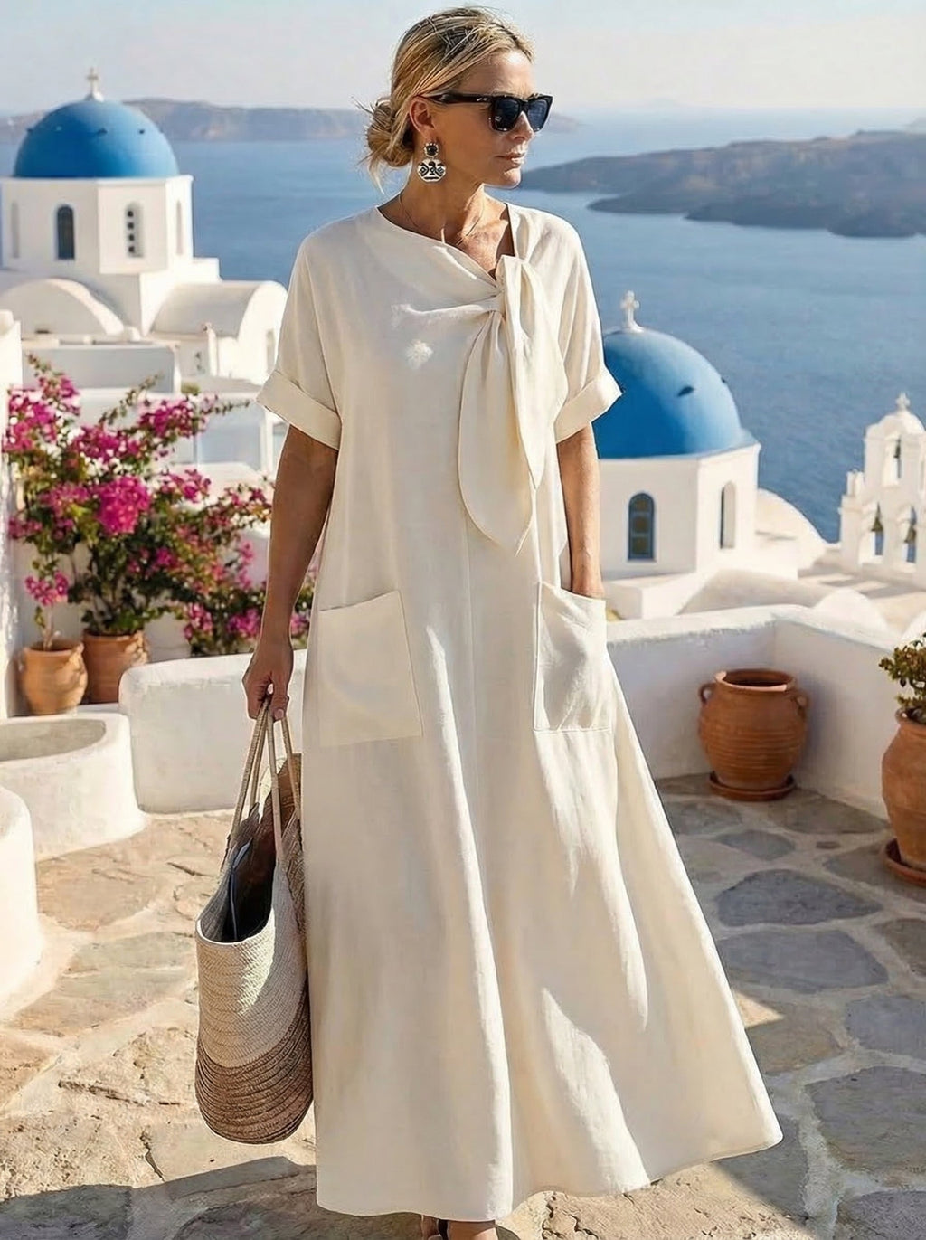 Fleur™ | Abito lungo mediterraneo di lusso