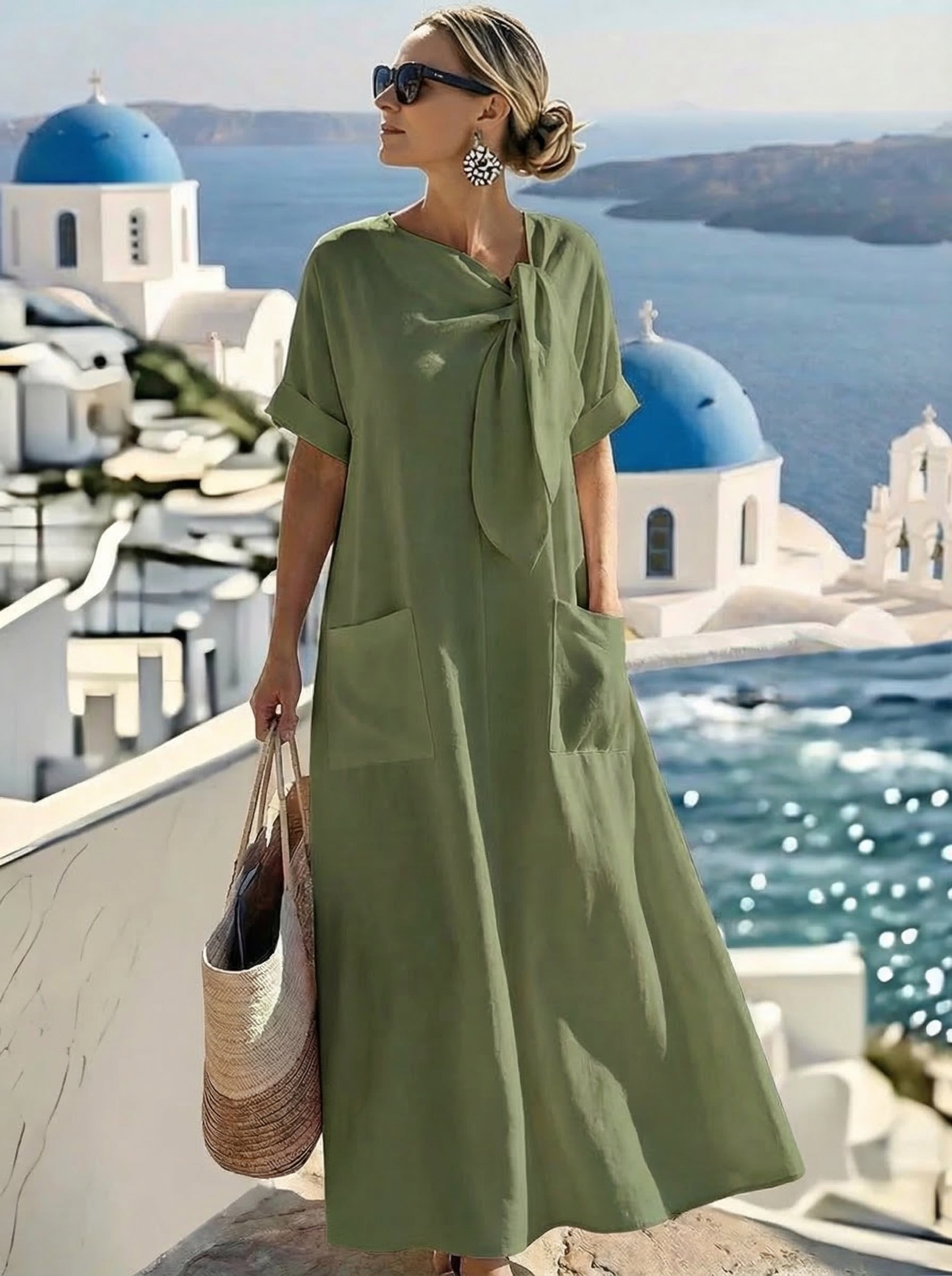 Fleur™ | Abito lungo mediterraneo di lusso