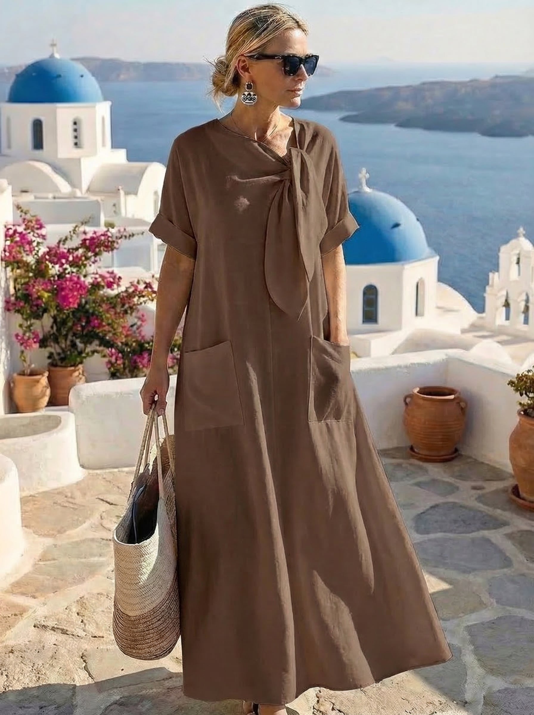 Fleur™ | Abito lungo mediterraneo di lusso