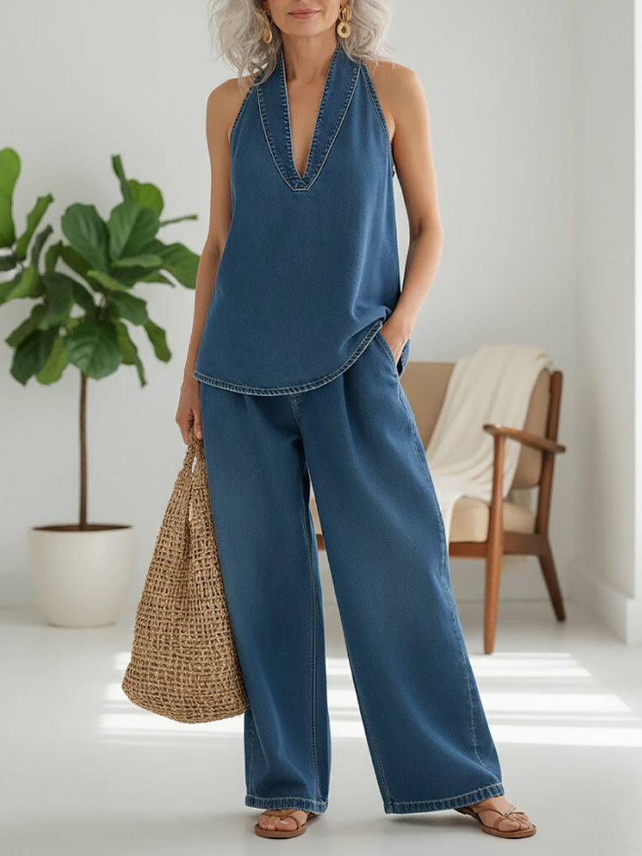 Ivy™ | Conjunto dos piezas denim vintage