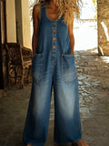 Ruth™ | Salopette in denim di cotone lavato vintage